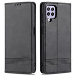 AZNS Premium PU Leather Auto-absorbed Magnetic Closure Stand Function Wallet Flip Cover for Samsung Galaxy A22 4G (EU Version)