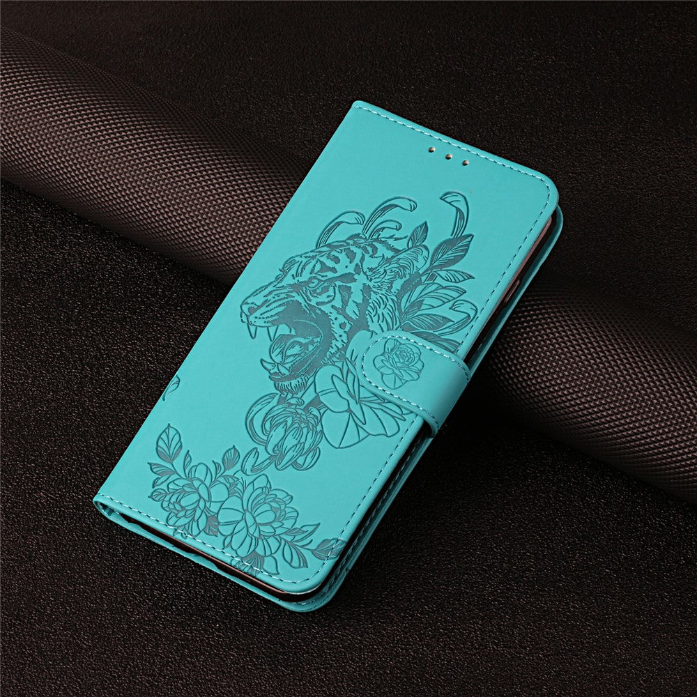 Leather Wallet Stand Case with Tiger Head Pattern Imprinting for Samsung Galaxy S20 Plus 4G/5G