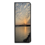 Carbon Fiber Texture Leather Coated Phone Case Back Cover for Samsung Galaxy Z Fold3 5G