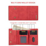 DG.MING M1 Series Aftageligt 2-i-1 Magnetisk Pung Design Læderbelagt TPU + PC Cover med Kickstand til Samsung Galaxy S21+ 5G