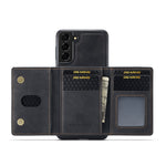 DG.MING M2-seriens magnetiske, aftagelige hybridcover med tegnebogsdesign og stativ til Samsung Galaxy S21+ 5G