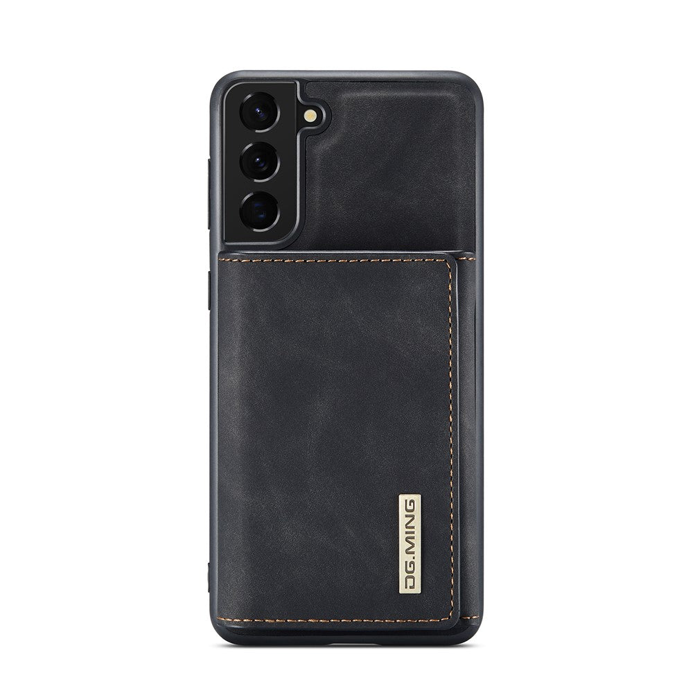 DG.MING M1-serien avtagbar plånboksdesign läderbelagd TPU + PC-skal med stativ för Samsung Galaxy S21 5G/4G