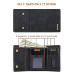 DG.MING M1 Series Detachable Wallet Design Leather Coated TPU + PC Case with Kickstand for Samsung Galaxy S21 5G/4G