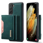 DG.MING M2-serien, avtagbart 2-i-1-hybridskal med magnetisk plånboksdesign och stativ för Samsung Galaxy S21 5G/4G