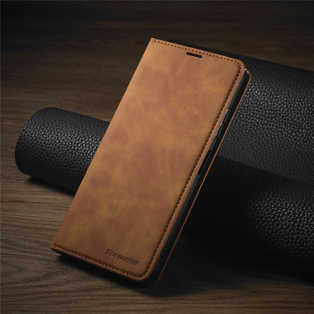 FORWENW for Samsung Galaxy A22 5G (EU Version) Fantasy Series Skin-Touch Leather Wallet Stand Phone Case