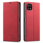 FORWENW for Samsung Galaxy A22 5G (EU Version) Fantasy Series Skin-Touch Leather Wallet Stand Phone Case