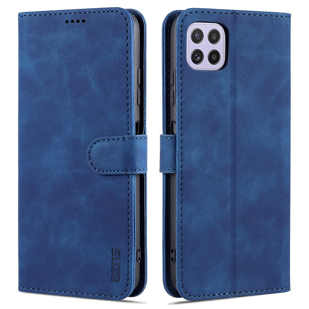 AZNS PU Leather Wallet Stand Phone Cover Shell for Samsung Galaxy A22 5G (EU Version)