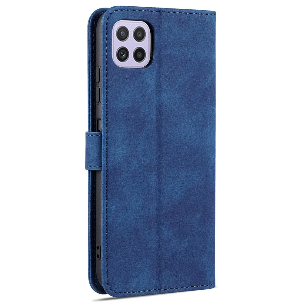 AZNS PU Leather Wallet Stand Phone Cover Shell for Samsung Galaxy A22 5G (EU Version)
