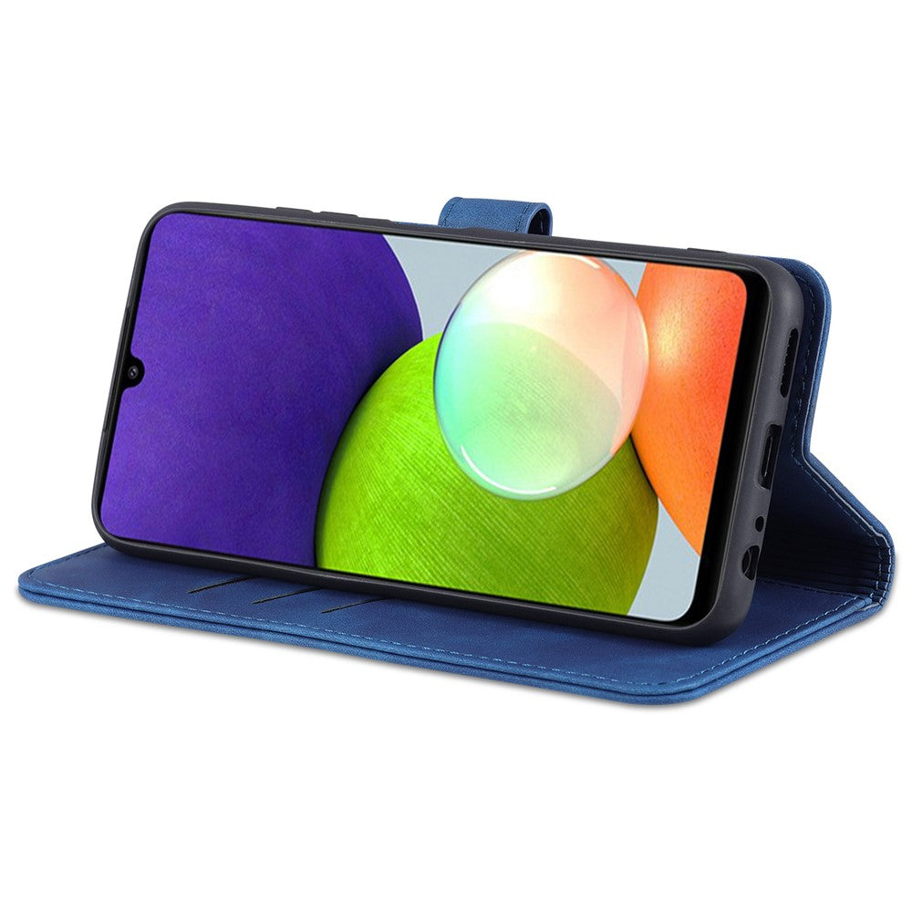 AZNS PU Leather Wallet Stand Phone Cover Shell for Samsung Galaxy A22 5G (EU Version)