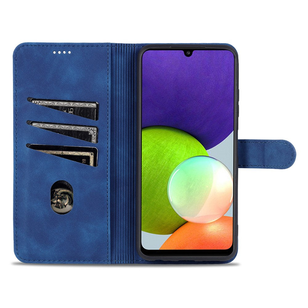 AZNS PU Leather Wallet Stand Phone Cover Shell for Samsung Galaxy A22 5G (EU Version)