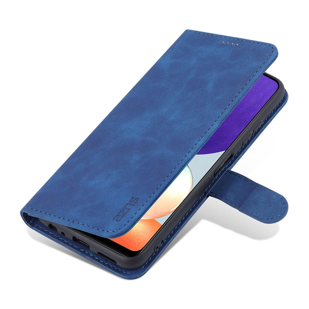 AZNS PU Leather Wallet Stand Phone Cover Shell for Samsung Galaxy A22 5G (EU Version)