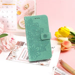 Imprint Flowers Pattern PU Leather Wallet Phone Case with Lanyard for Samsung Galaxy S21 5G/4G