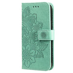 Imprint Flowers Pattern PU Leather Wallet Phone Case with Lanyard for Samsung Galaxy S21 5G/4G