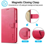 LC.IMEEKE Wallet Design Leather Phone Stand Case Protector for Samsung Galaxy A22 4G (EU Version)