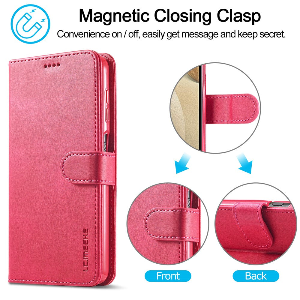 LC.IMEEKE Wallet Design Leather Phone Stand Case Protector for Samsung Galaxy A22 4G (EU Version)