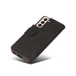 For Samsung Galaxy S21 5G / 4G Leather Case Wallet Stand Color Splicing Phone Cover