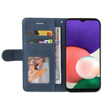 Til Samsung Galaxy A22 5G (EU-version) Læderetui Pung Stativ Farve Splejse Telefoncover