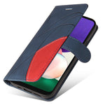 Til Samsung Galaxy A22 5G (EU-version) Læderetui Pung Stativ Farve Splejse Telefoncover