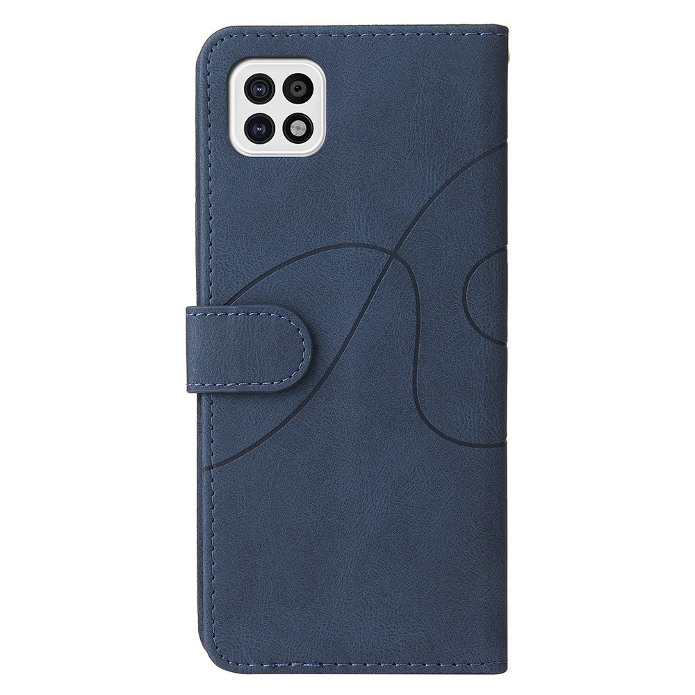 Til Samsung Galaxy A22 5G (EU-version) Læderetui Pung Stativ Farve Splejse Telefoncover