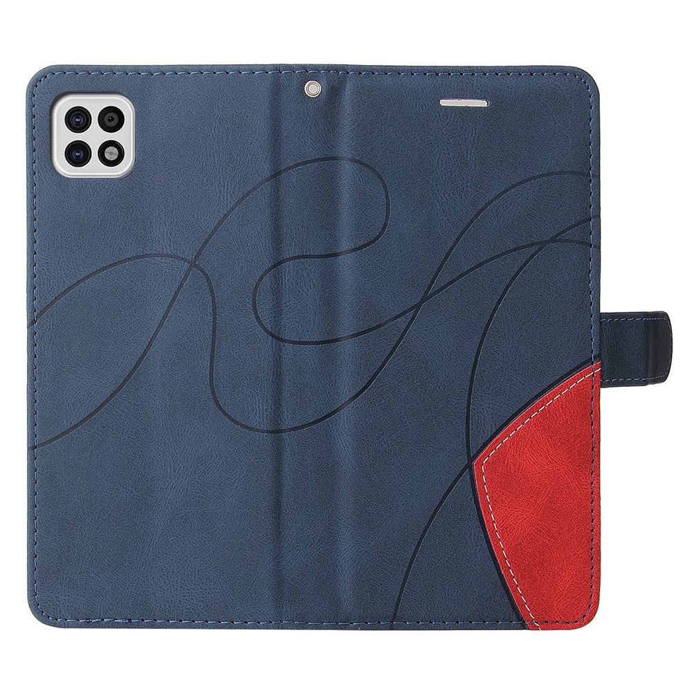 Til Samsung Galaxy A22 5G (EU-version) Læderetui Pung Stativ Farve Splejse Telefoncover