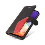 Til Samsung Galaxy A22 4G (EU-version) Lædercover Pung Stand Farve Splejsning Telefoncover