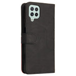 Til Samsung Galaxy A22 4G (EU-version) Lædercover Pung Stand Farve Splejsning Telefoncover