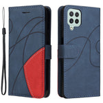 Til Samsung Galaxy A22 4G (EU-version) Lædercover Pung Stand Farve Splejsning Telefoncover
