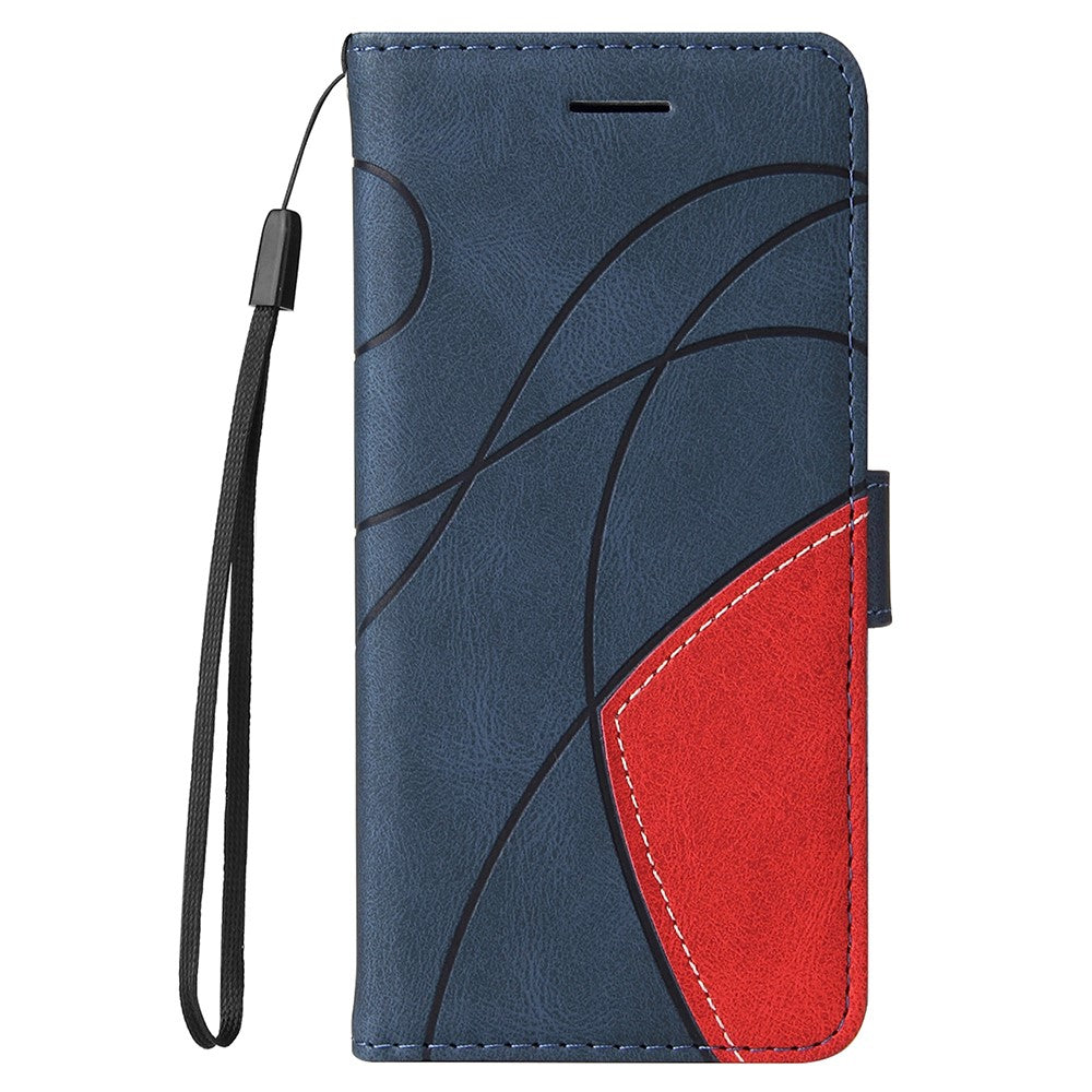 For Samsung Galaxy A42 5G Leather Case Wallet Stand Color Splicing Phone Cover