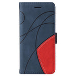 For Samsung Galaxy A42 5G Leather Case Wallet Stand Color Splicing Phone Cover