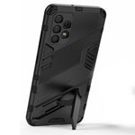 Kraftigt, Stødabsorberende Hybrid Cover i Hård PC og Blød TPU med Foldbar Støttefod til Samsung Galaxy A32 4G (EU Version)