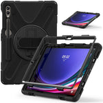 Etui til Samsung Galaxy Tab S9 FE+ / S9+ / S8+ / S7+ / S7 FE T730 T735 T736B T736N tablet-cover med skulderrem