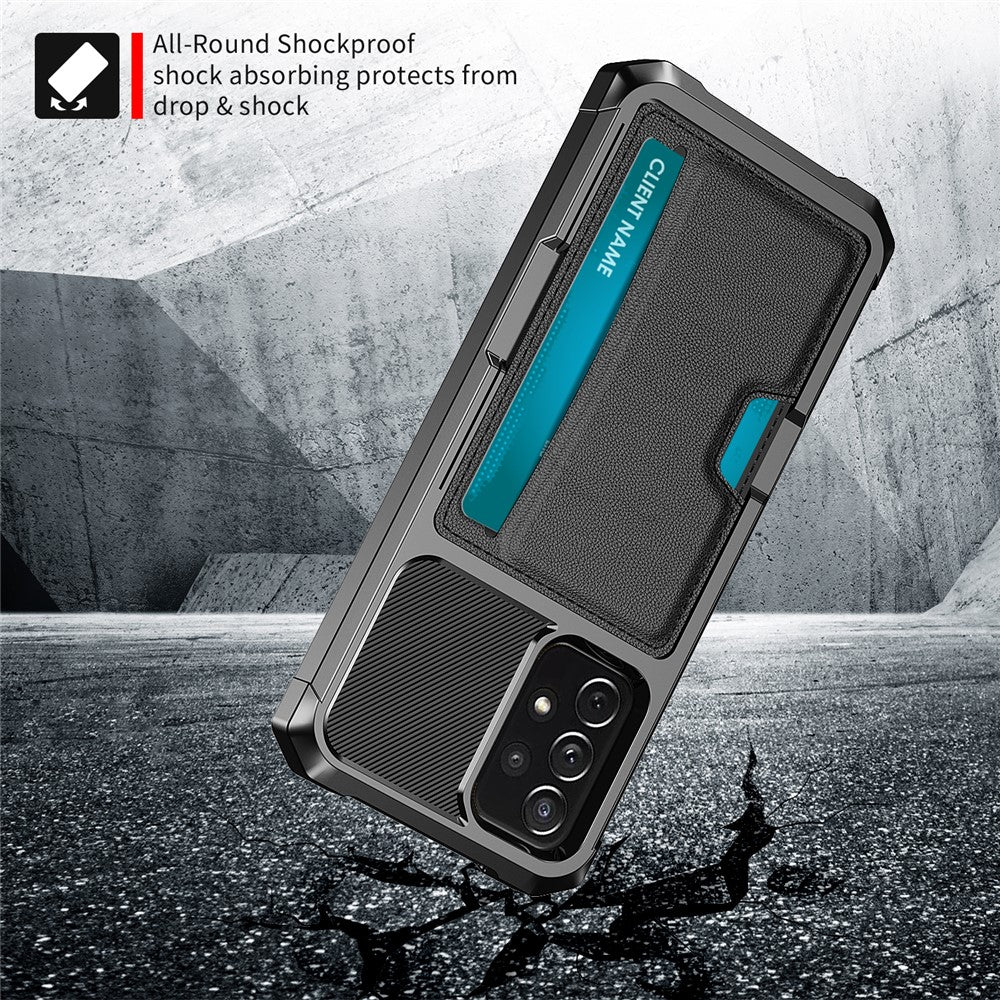 ZM02 PU Leather Coated PC + TPU All Round Shockproof Phone Back Case for Samsung Galaxy A52 4G/5G / A52s 5G