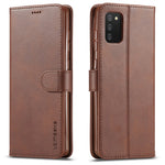 LC.IMEEKE Pungdesign Læder Telefonstativ Etui Beskyttelse til Samsung Galaxy A03s (166.5mm)