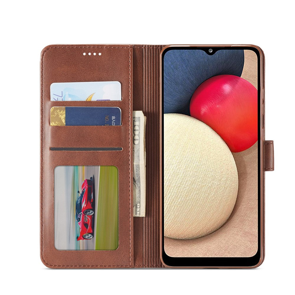 LC.IMEEKE Pungdesign Læder Telefonstativ Etui Beskyttelse til Samsung Galaxy A03s (166.5mm)