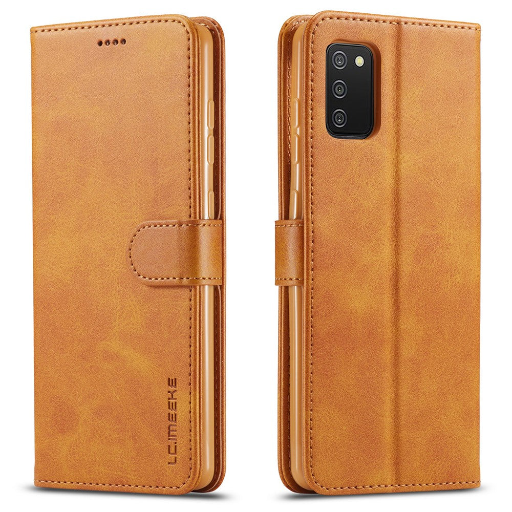 LC.IMEEKE Pungdesign Læder Telefonstativ Etui Beskyttelse til Samsung Galaxy A03s (166.5mm)