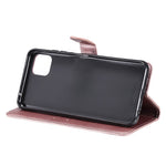 Til Samsung Galaxy A22 5G (EU Version) Etui Ensfarvet Læder Mobilcover Pung Stander med Rem
