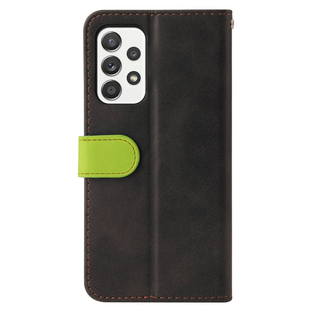 Dual-color Splicing Design Business Style Phone Stand Case for Samsung Galaxy A52 4G/5G / A52s 5G
