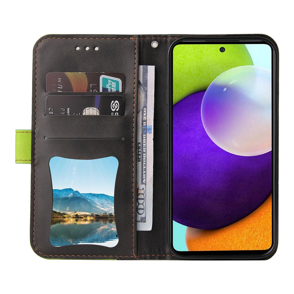 Dual-color Splicing Design Business Style Phone Stand Case for Samsung Galaxy A52 4G/5G / A52s 5G
