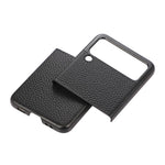 For Samsung Galaxy Z Flip 3 Litchi Skin Texture Genuine Leather Protective Ultra-Thin Anti-Slip Hard Back Cover
