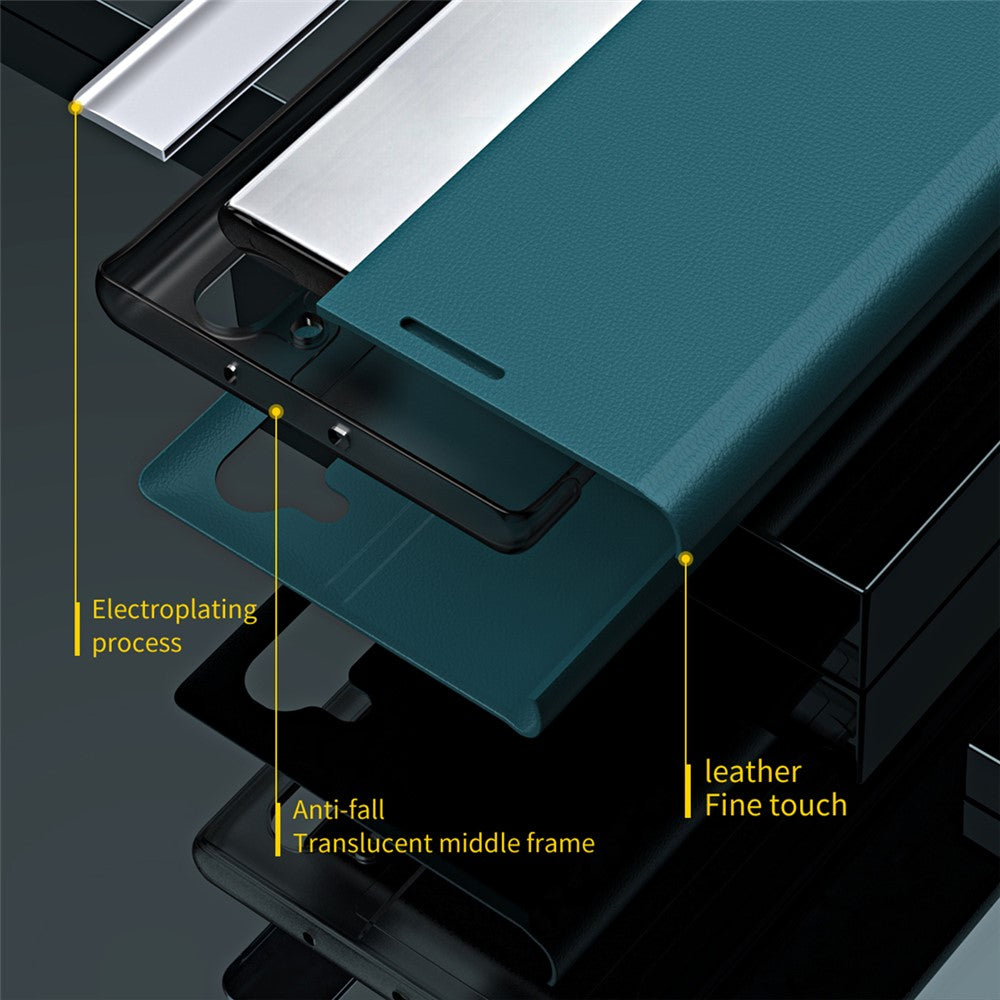 Magnetic Auto-absorbed Stand Leather Phone Case for Samsung Galaxy S20 Plus