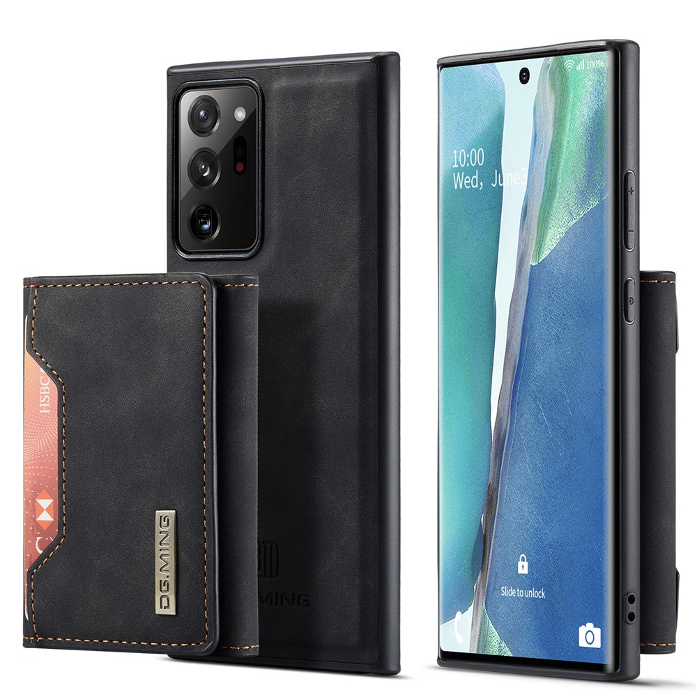DG.MING M2-serien magnetisk trefoldet pung-stativ lædercover til Samsung Galaxy Note20 Ultra/Note20 Ultra 5G