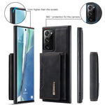 DG.MING M2-serien magnetisk trefoldet pung-stativ lædercover til Samsung Galaxy Note20 Ultra/Note20 Ultra 5G