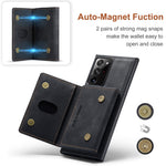 DG.MING M2-serien magnetisk trefoldet pung-stativ lædercover til Samsung Galaxy Note20 Ultra/Note20 Ultra 5G
