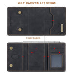 DG.MING M2-serien magnetisk trefoldet pung-stativ lædercover til Samsung Galaxy Note20 Ultra/Note20 Ultra 5G