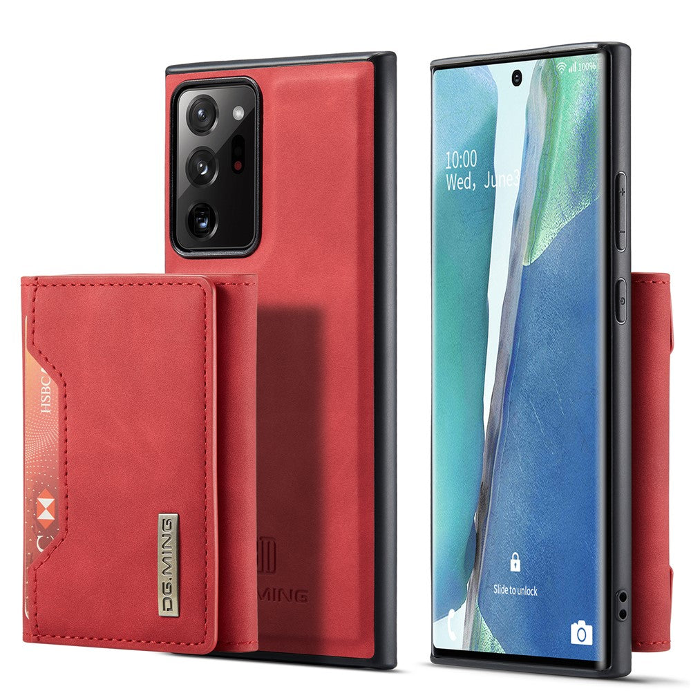 DG.MING M2-serien magnetisk trefoldet pung-stativ lædercover til Samsung Galaxy Note20 Ultra/Note20 Ultra 5G