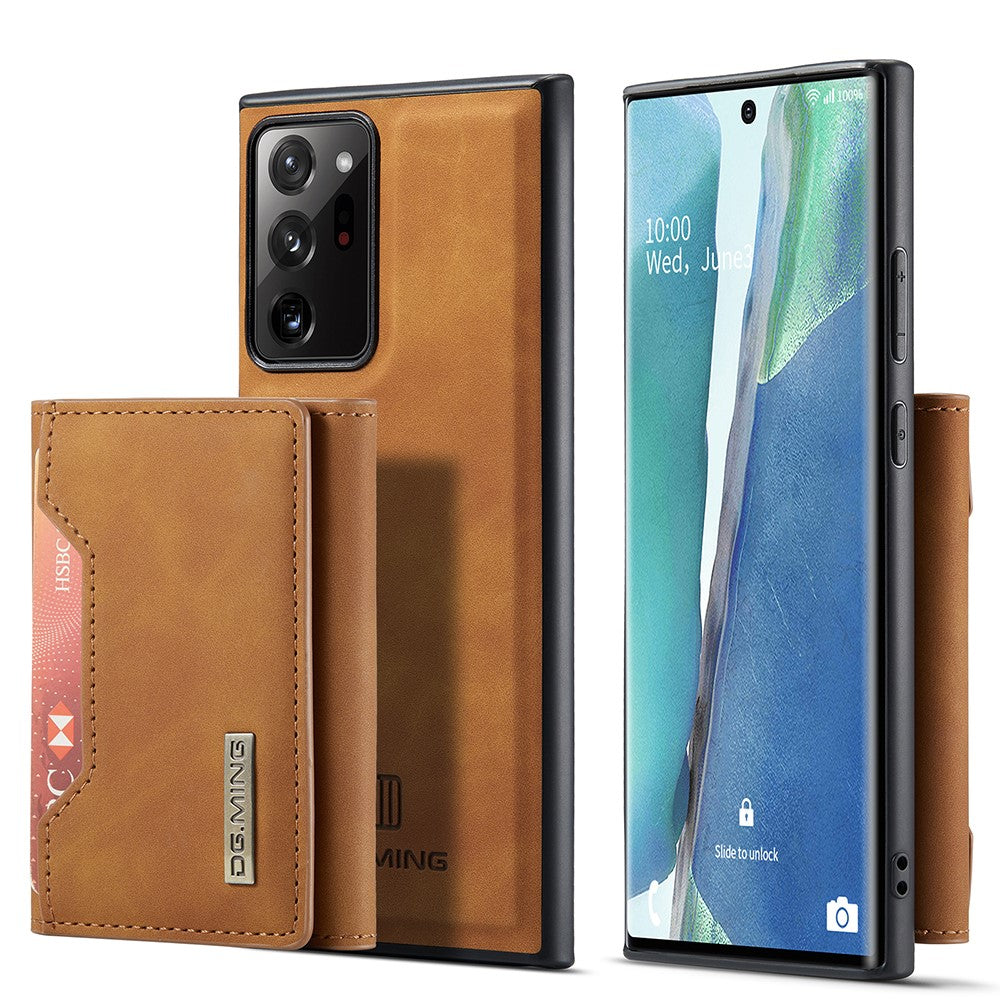DG.MING M2-serien magnetisk trefoldet pung-stativ lædercover til Samsung Galaxy Note20 Ultra/Note20 Ultra 5G