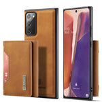 DG.MING M2 Series Tri-fold Wallet Magnetic Kickstand Design Leather Case for Samsung Galaxy Note20 4G/5G
