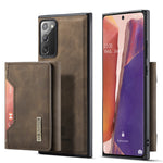 DG.MING M2 Series Tri-fold Wallet Magnetic Kickstand Design Leather Case for Samsung Galaxy Note20 4G/5G