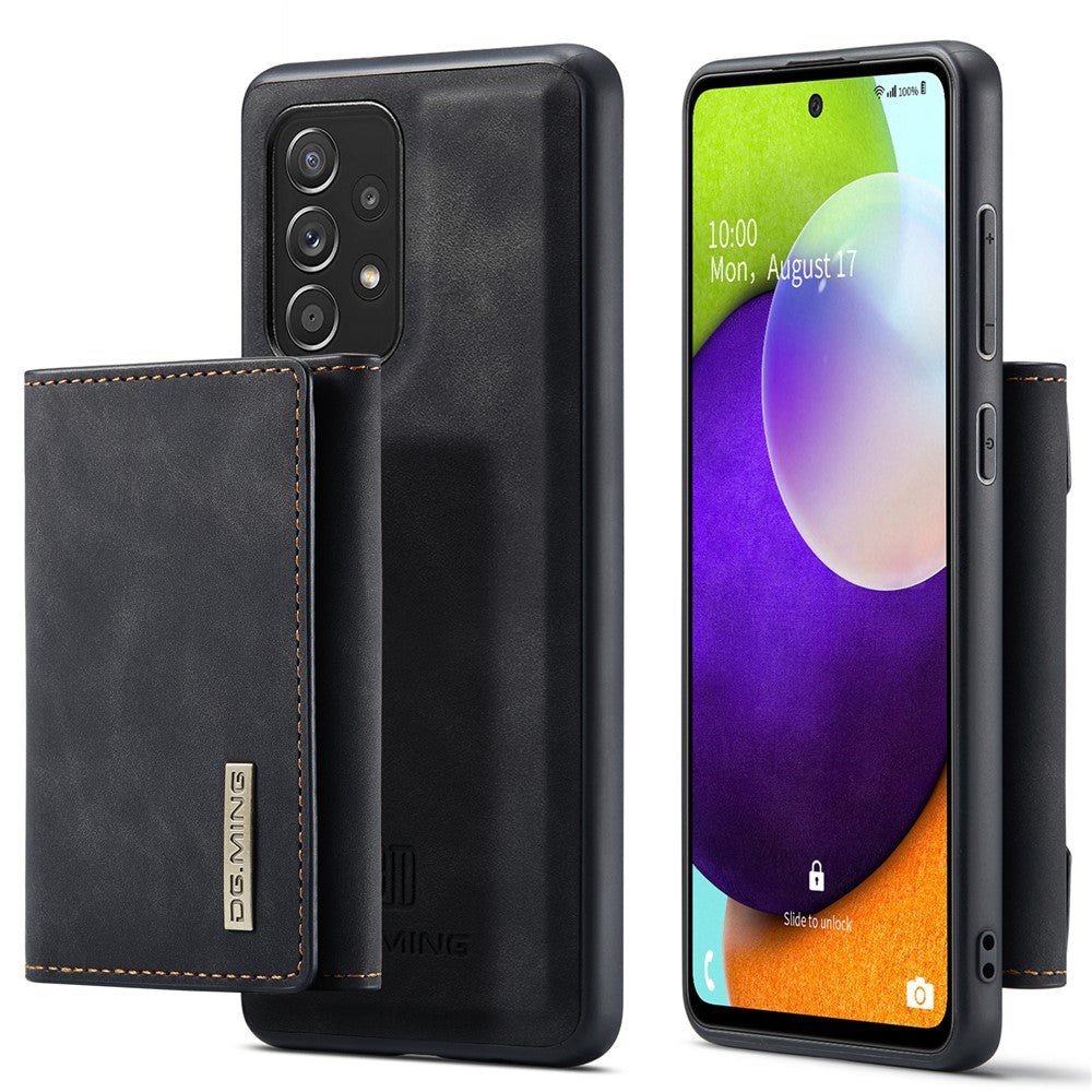DG.MING M1 Series Anti-fall Kickstand Design Phone Case with Detachable Magnetic Wallet for Samsung Galaxy A52 4G/5G / A52s 5G