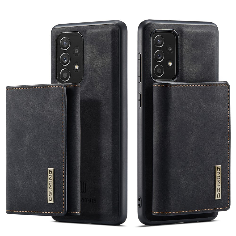 DG.MING M1 Series Anti-fall Kickstand Design Phone Case with Detachable Magnetic Wallet for Samsung Galaxy A52 4G/5G / A52s 5G